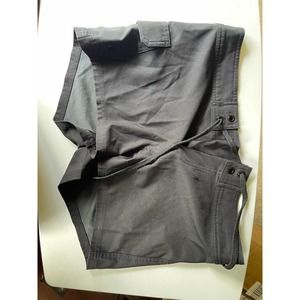 Black tie front shorts